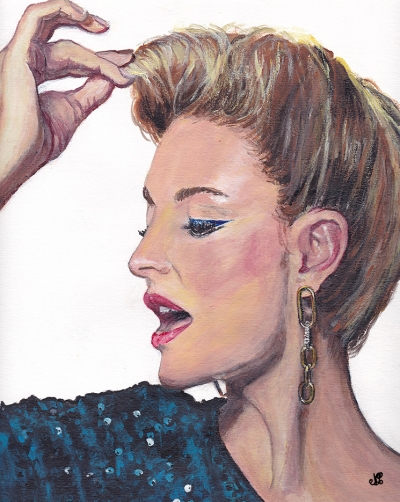 Affiche art colorée - portrait de femme