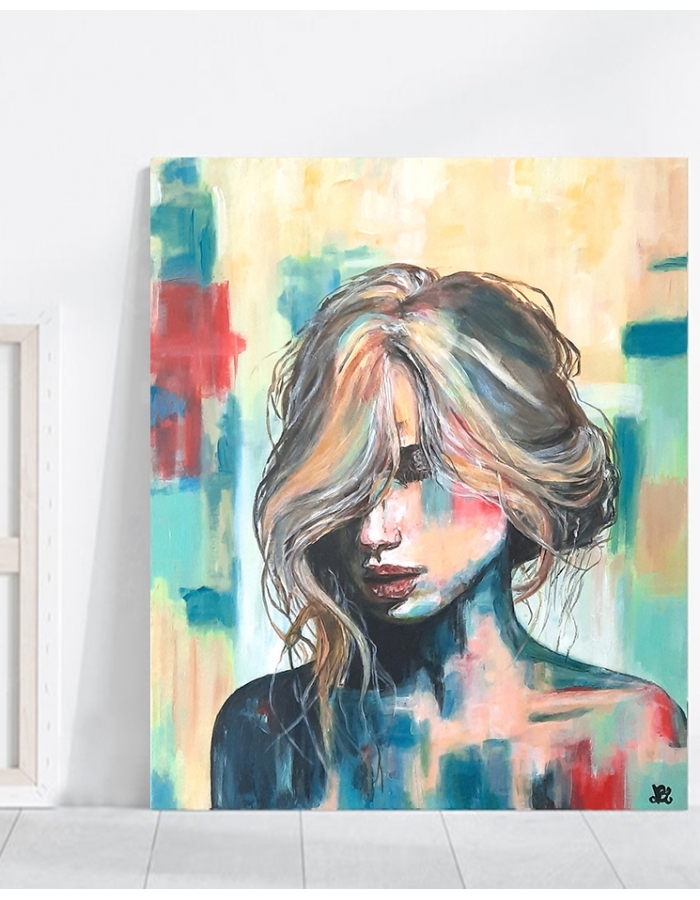 a - Tableaux semi - abstrait - Peinture originale