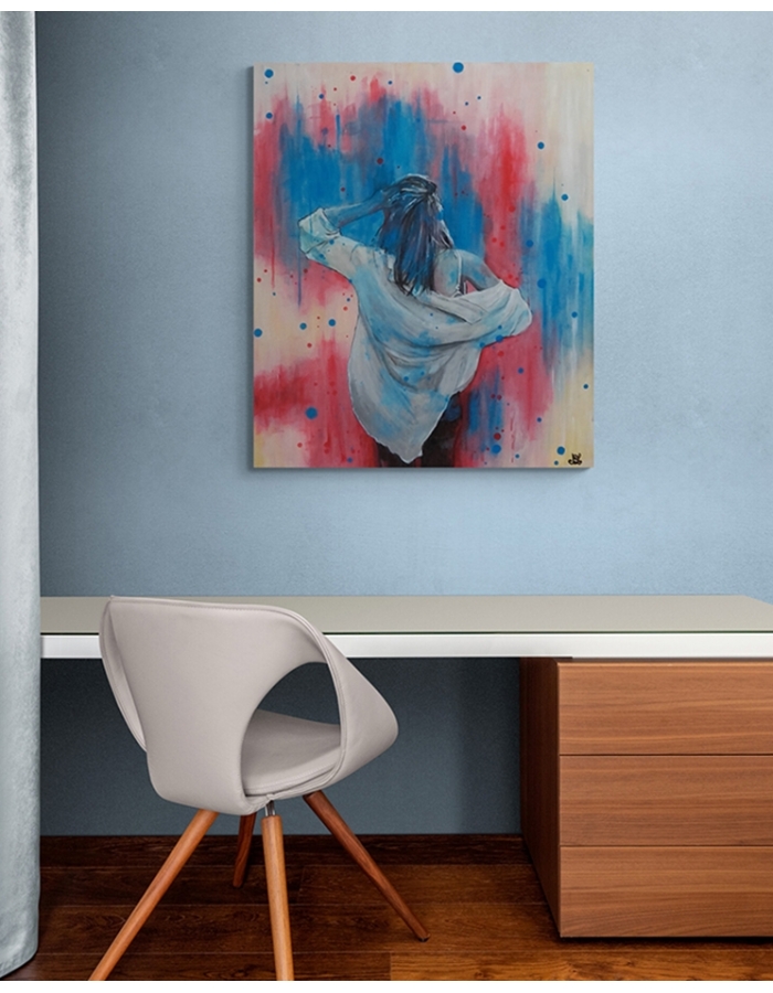 a - Tableaux semi - abstrait - Peinture originale