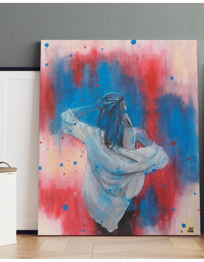 a - Tableaux semi - abstrait - Peinture originale