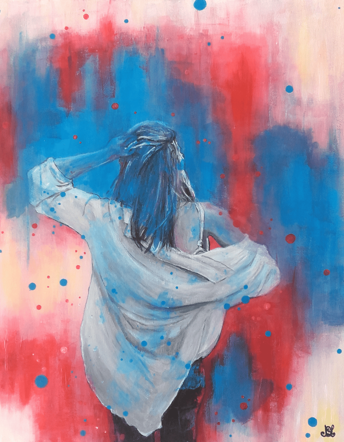 a - Tableaux semi - abstrait - Peinture originale