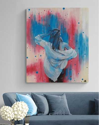 a - Tableaux semi - abstrait - Peinture originale