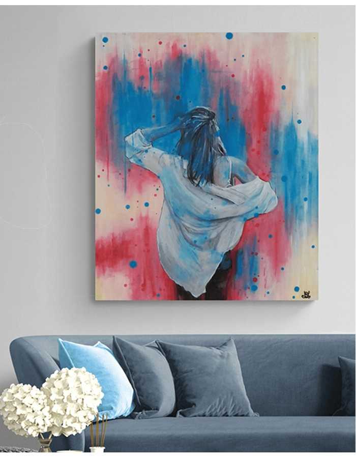 a - Tableaux semi - abstrait - Peinture originale