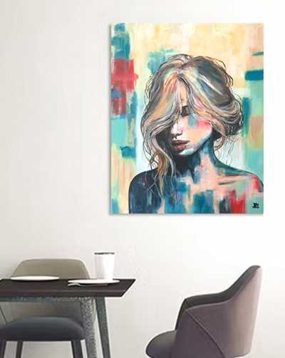a - Tableaux semi - abstrait - Peinture originale