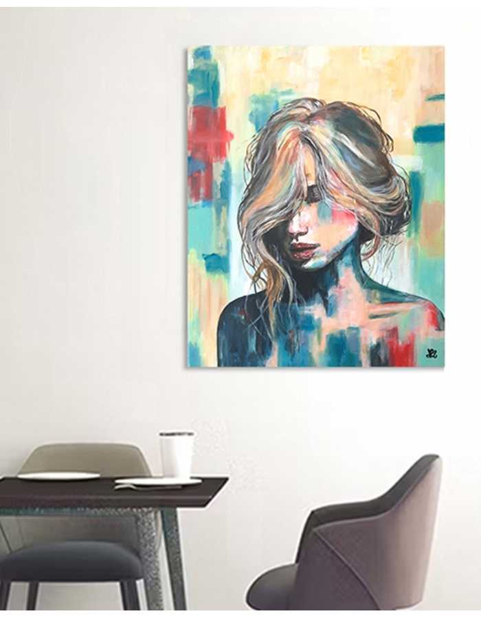 a - Tableaux semi - abstrait - Peinture originale