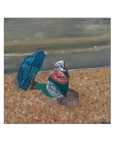 Tableau peinture à l'huile originale — "Solitude automnale"