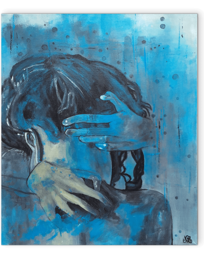 MÉLANCOLIE AZUR - Tableau bleu