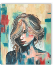 L'ÉCLOSION - Portrait à l'acrylique