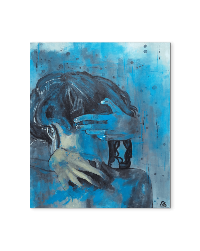MÉLANCOLIE AZUR - Tableau bleu