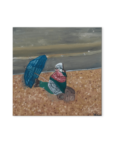 Tableau peinture à l'huile originale — "Solitude automnale"