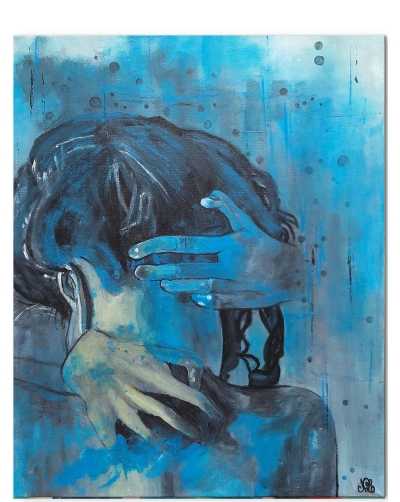 MÉLANCOLIE AZUR - Tableau bleu