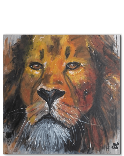 SA MAJESTÉ - Tableau de lion