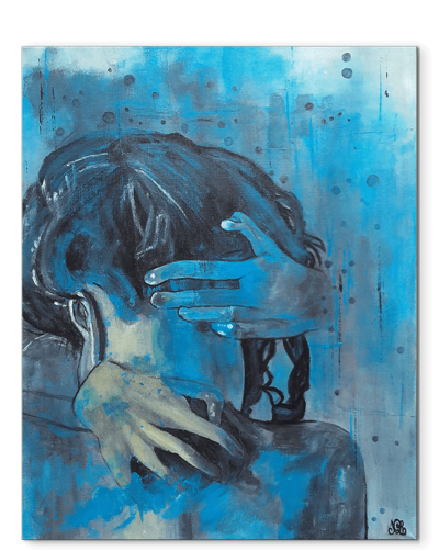 MÉLANCOLIE AZUR - Tableau bleu