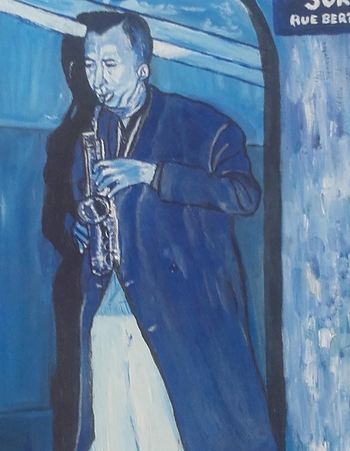 tableau contemporain musicien saxophoniste