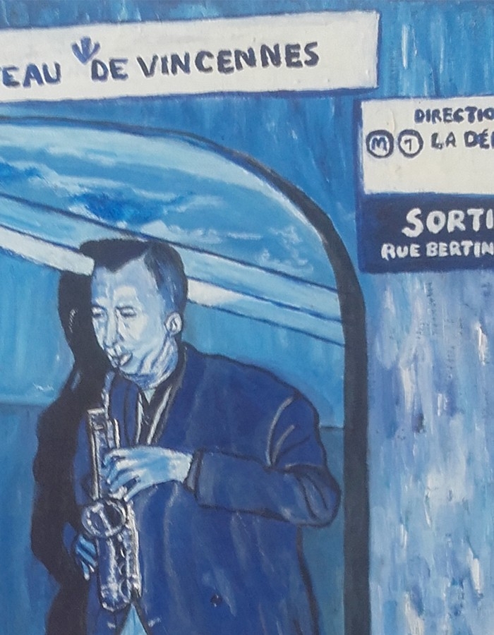 tableau contemporain musicien saxophoniste